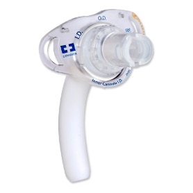 A tracheotomy tube.